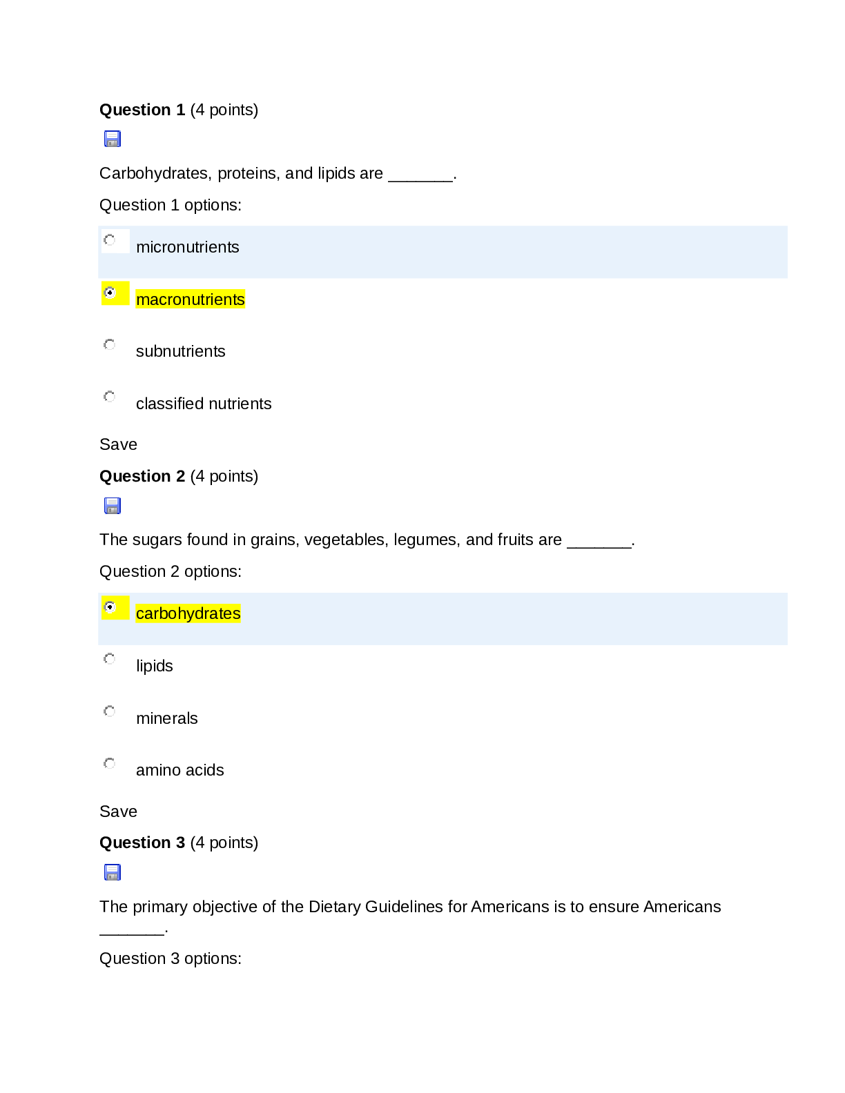 Preview of NUTR 100 Week 8 Final Exam QUESTIONS AND ANSWERS_LATEST,100% CORRECT